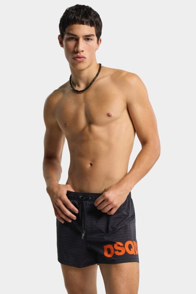 Szorty kąpielowe midi z logo Dsquared2