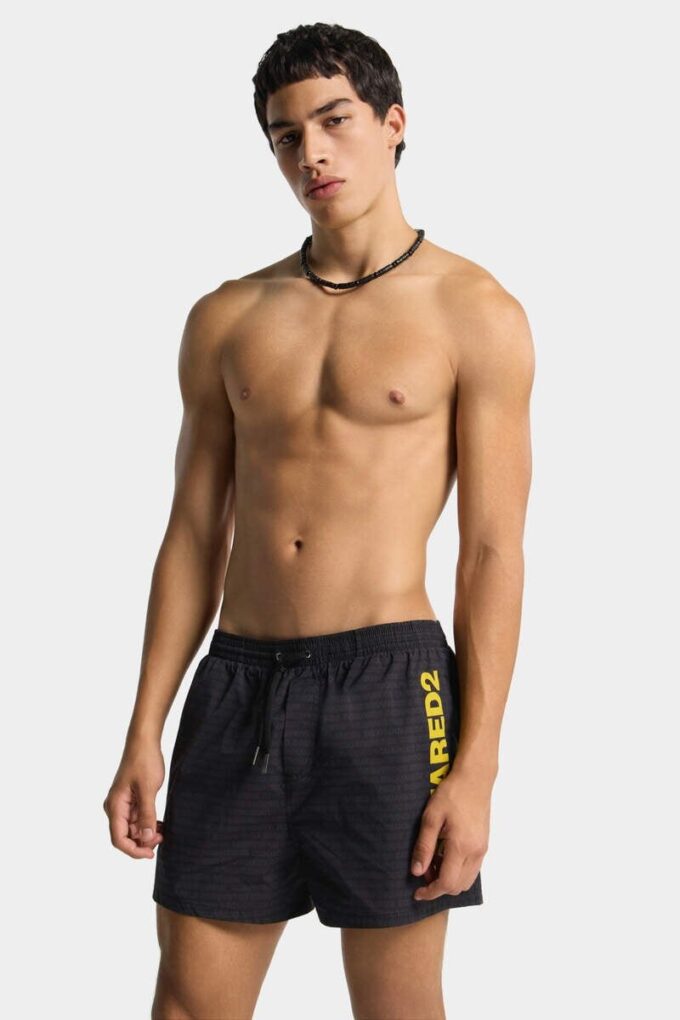Szorty kąpielowe midi z logo Dsquared2