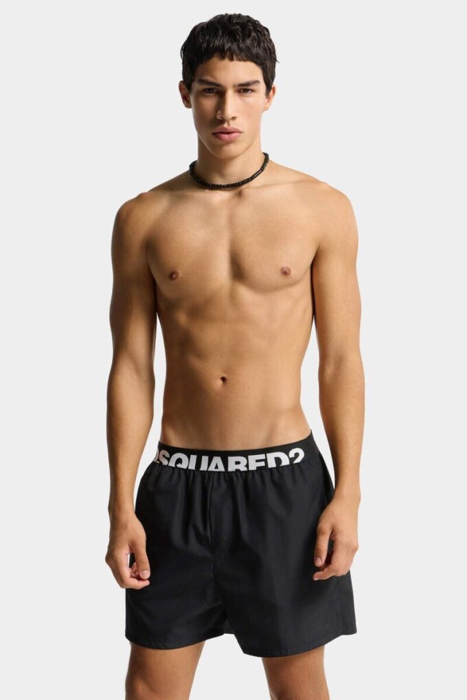 Szorty kąpielowe midi z logo Dsquared2