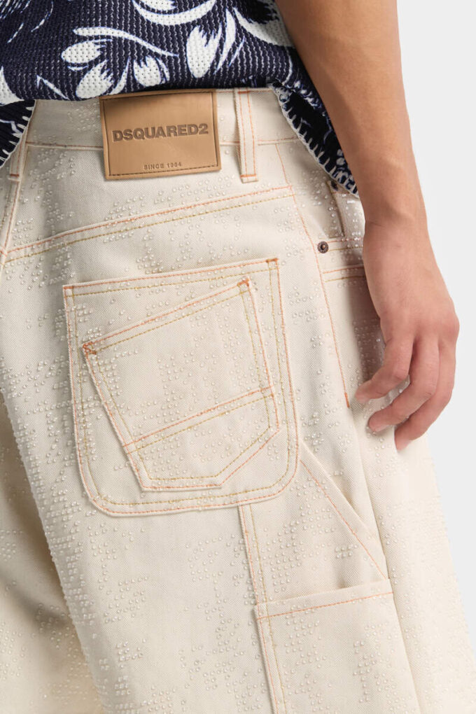Szorty typu carpenter w stylu raw wash